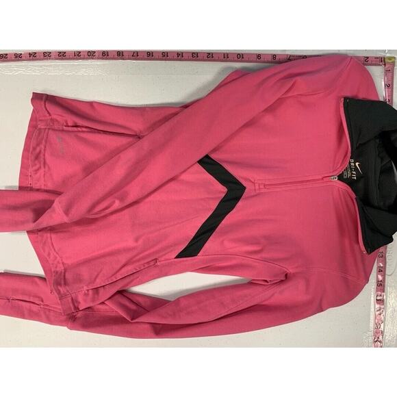 Nike Womens Pink Dri-Fit Half-Zip Pullover Top XS - Picture 6 of 6